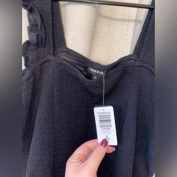 Cropped peplum tank top - Picture 2 of 2